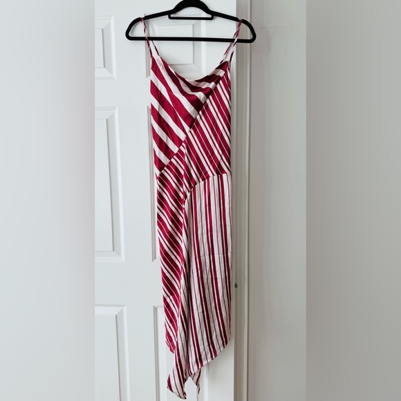 Anthropologie Sleeveless Asymmetrical Tie-Back Maxi Dress, Size M - Picture 5 of 10